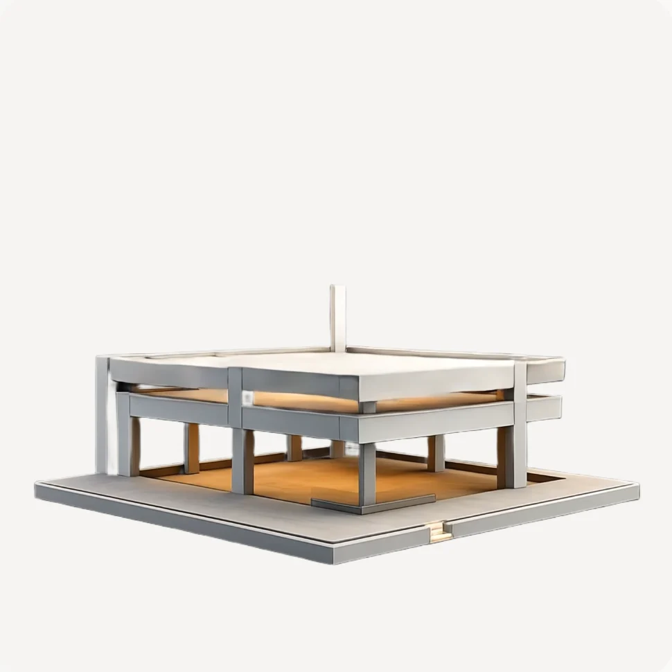 3D model, stage 2: Structure